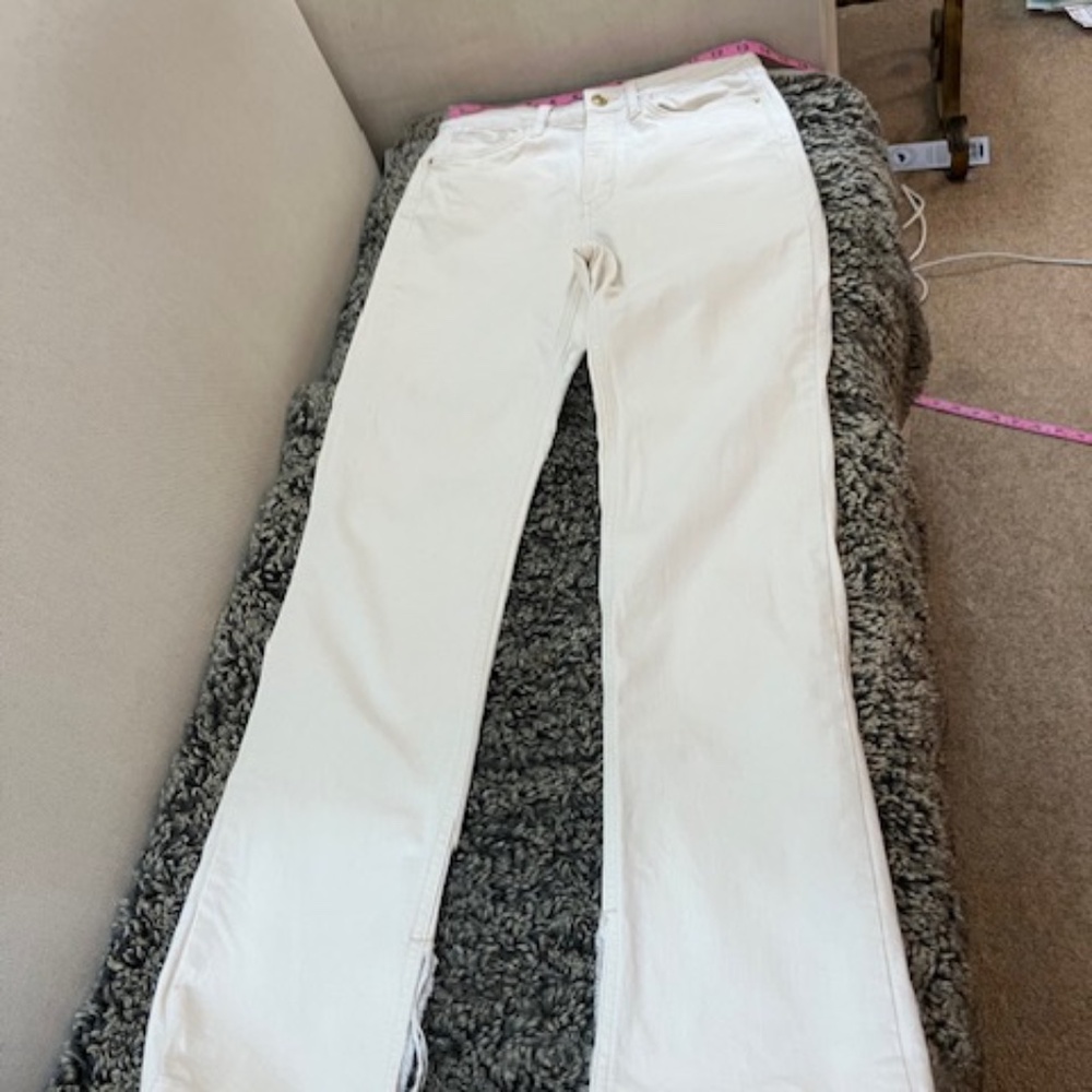 Like new! Zara bone straight high-rise jeans, size 4